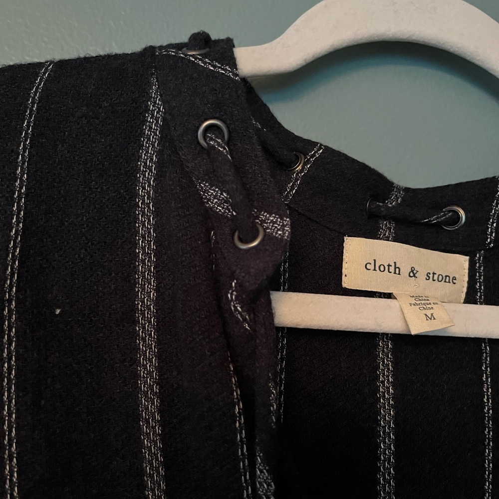Cloth & Stone Navy and White Striped Beach Cover-Up